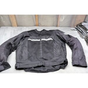 Vance Leather Jacket Mens Large Black Removable Quilted Liner Riding Motorcycle